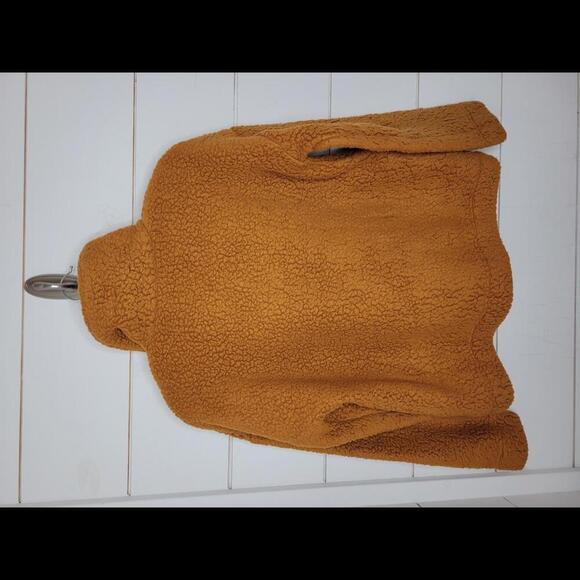 J Crew Small Brown fleece sherpa pullover - Picture 2 of 4